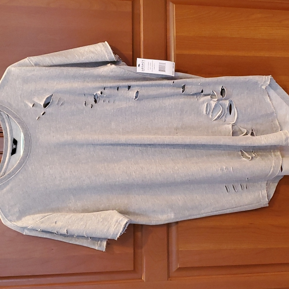Destroyed Gray Tee